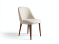 Sillas de comedor tela acolchada y madera 48x56x84 cm - Beige y nogal - diseño moderno