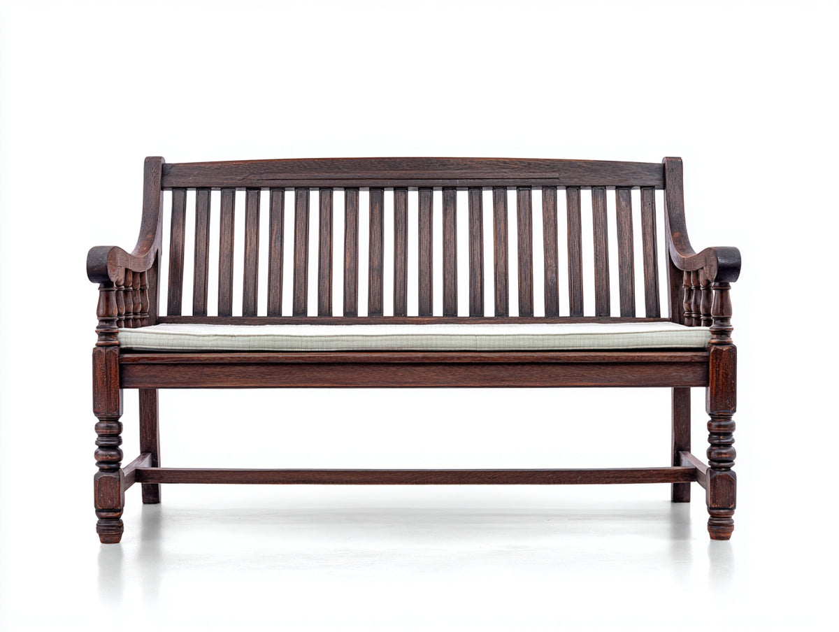 Bancos de jardín de madera maciza marrón oscuro 150x62x92 cm - respaldo de listones - diseño clásico para exterior