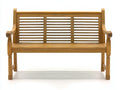 Bancos de jardín madera maciza 150x63x92 cm - Madera natural - diseño clásico con reposabrazos